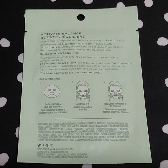 Karuna Vegan Drench and Tone Duo 4 Piece Sheet Mask Set - Picture 6 of 7
